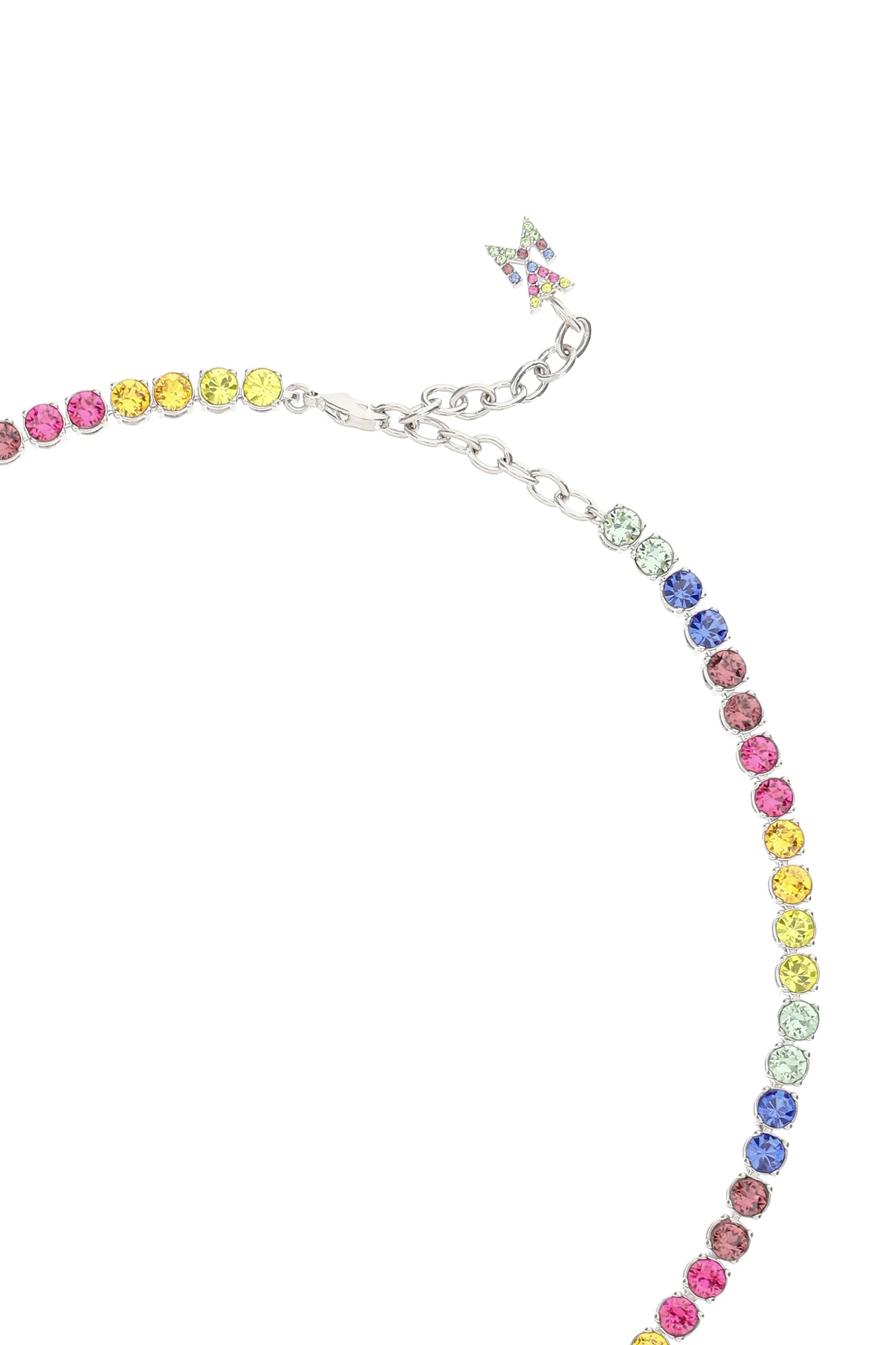 CHOCKER NECKLACE WITH RAINBOW CRYSTALS - 2