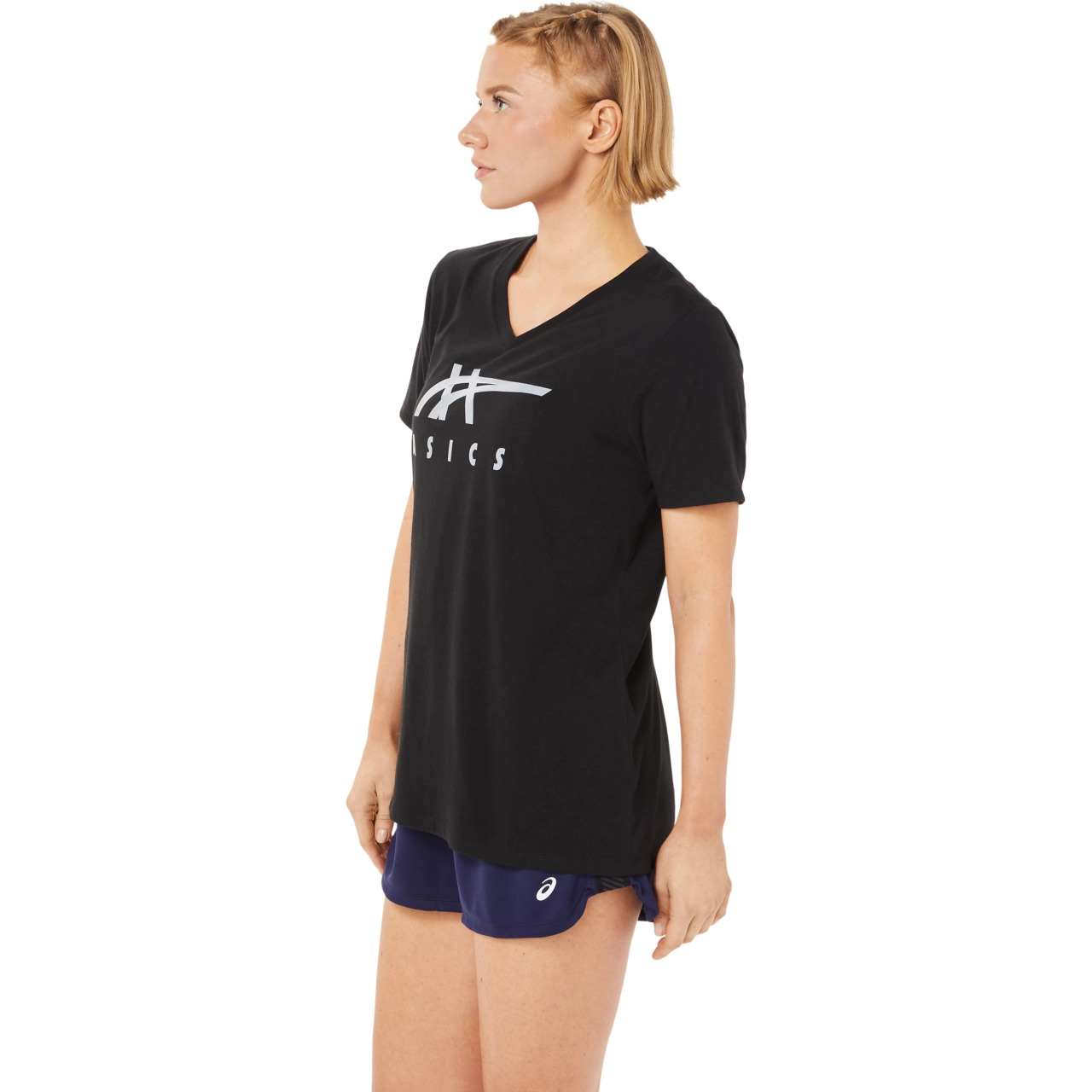 WOMEN'S ASICS STRIPES V-NECK - 3