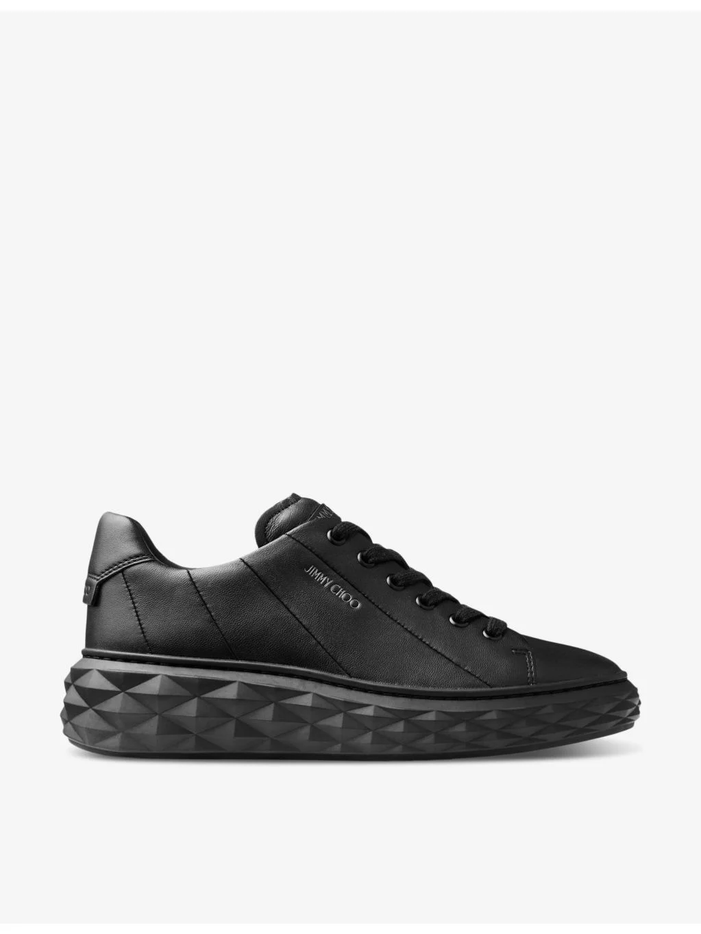 Diamond Light logo-embossed leather low-top trainers - 1