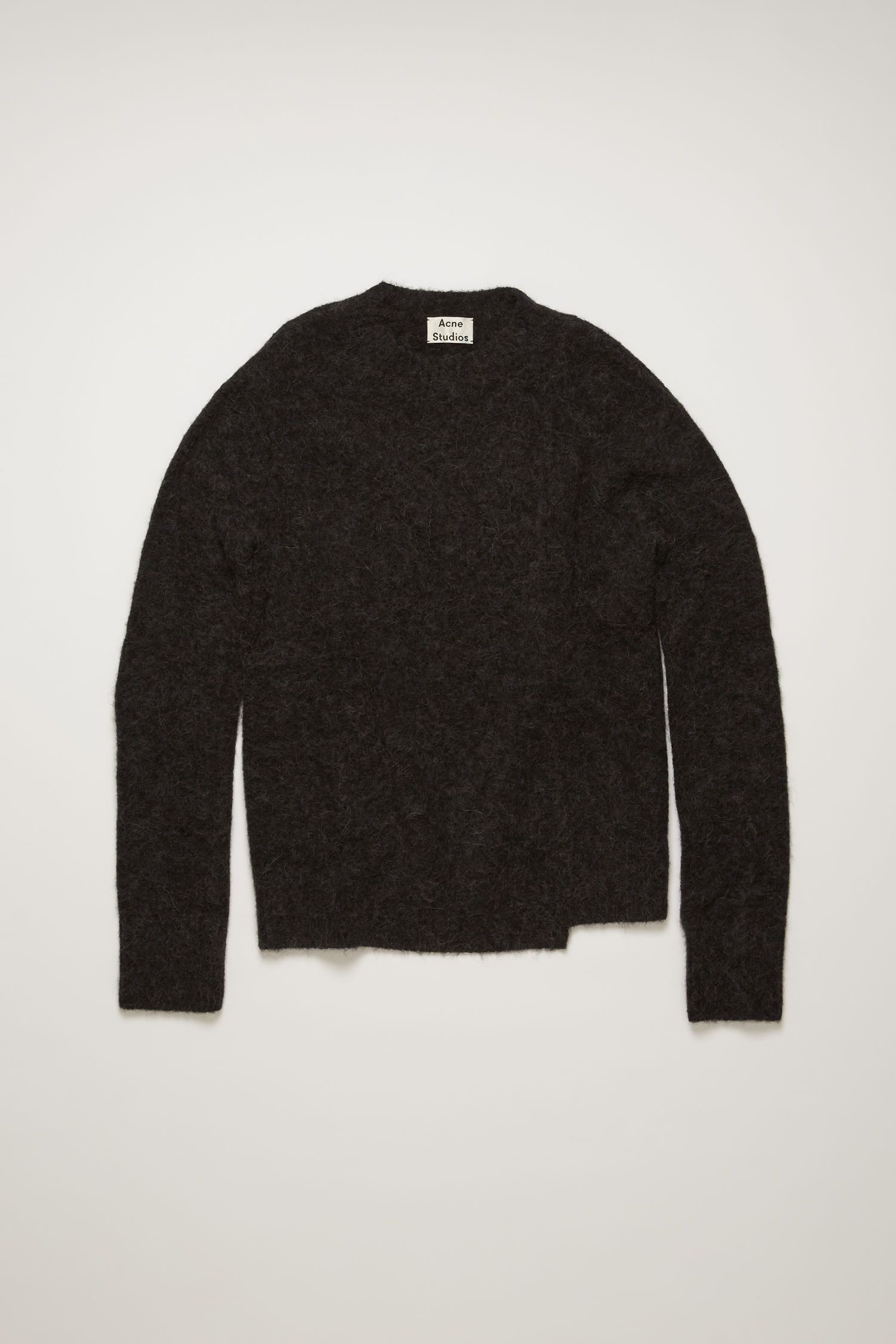 Asymmetric-hem sweater black - 1