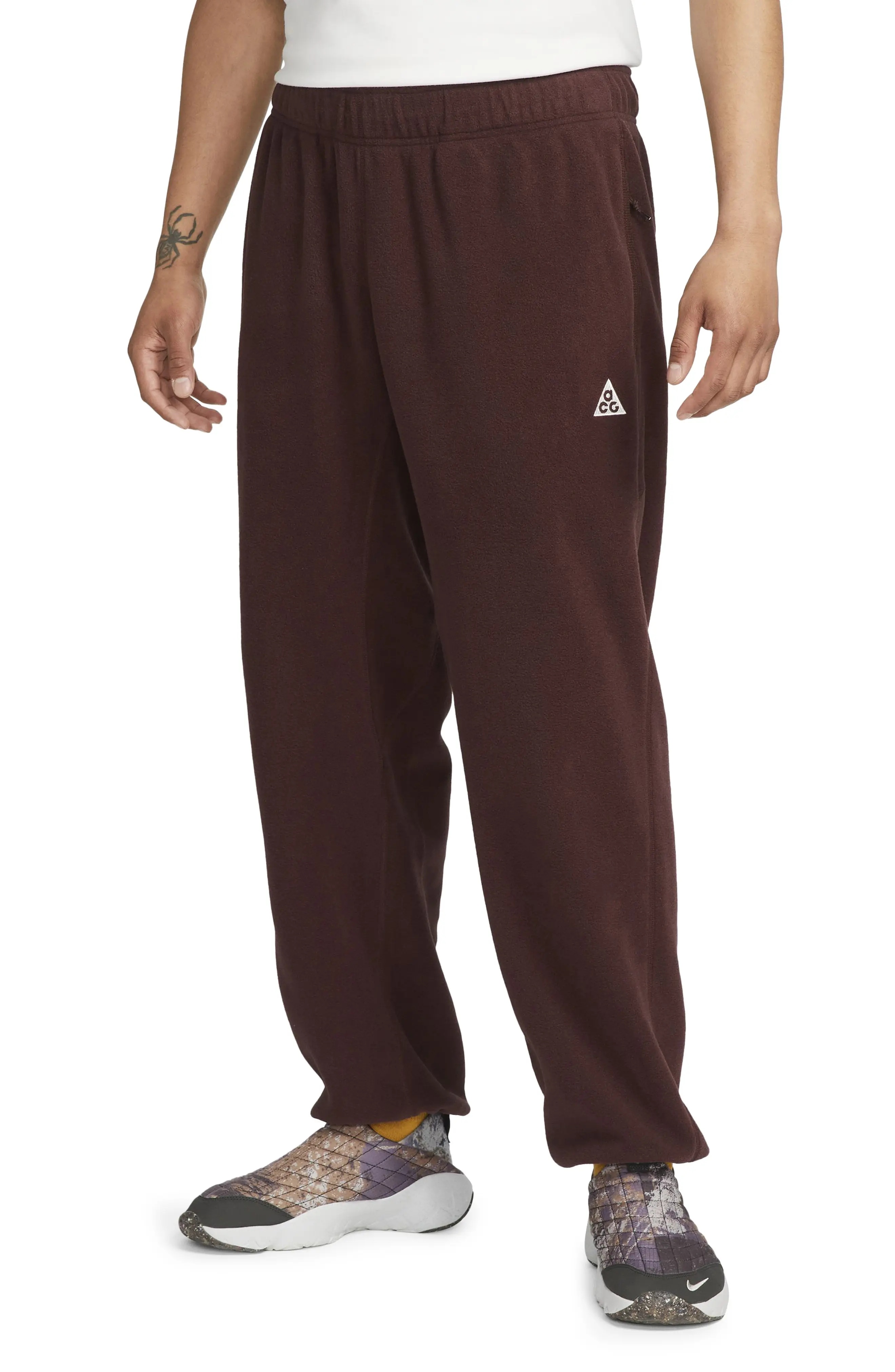 Polar Fleece Sweatpants in Earth/Summit White - 1