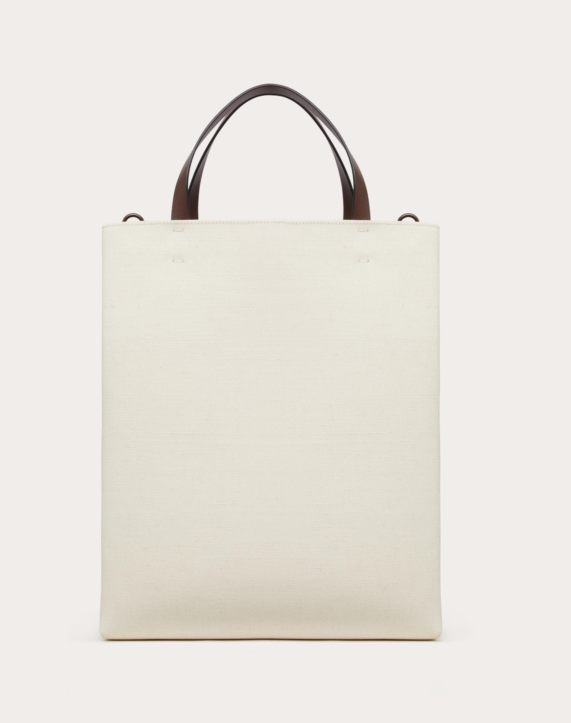 VLOGO SIGNATURE CANVAS SHOPPING BAG - 4