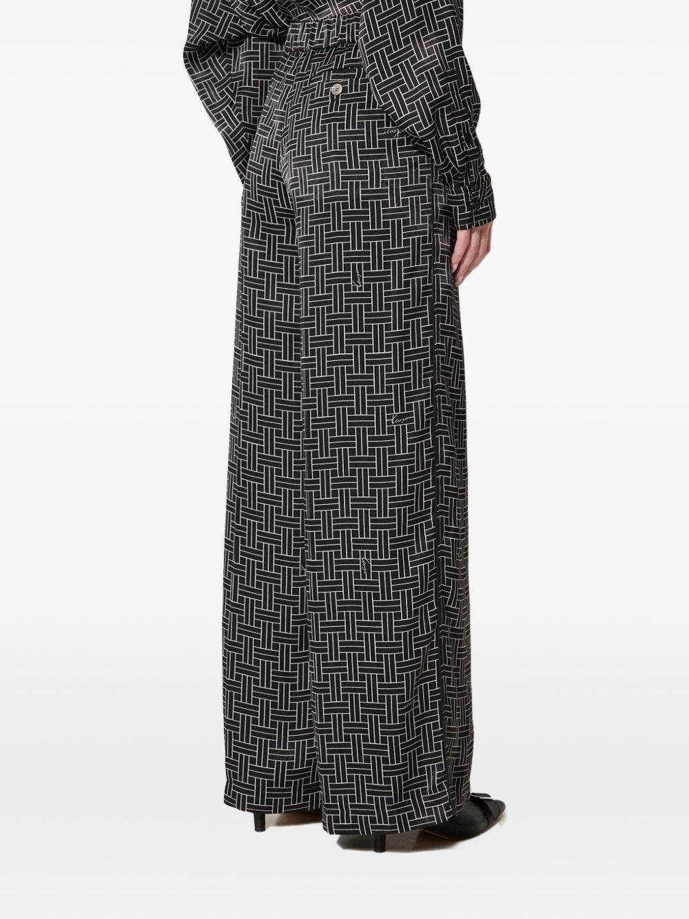 geometric-pattern trousers - 4
