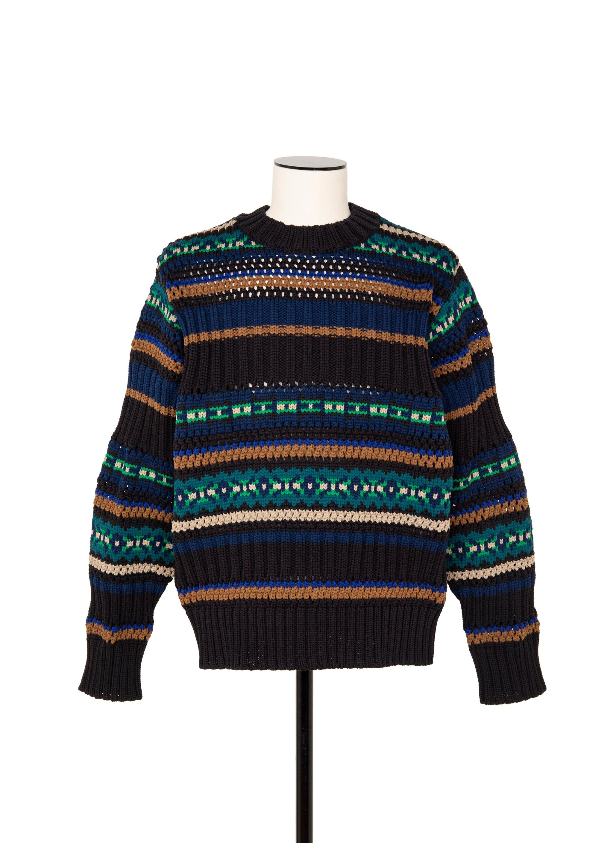 Mesh Knit Pullover - 1