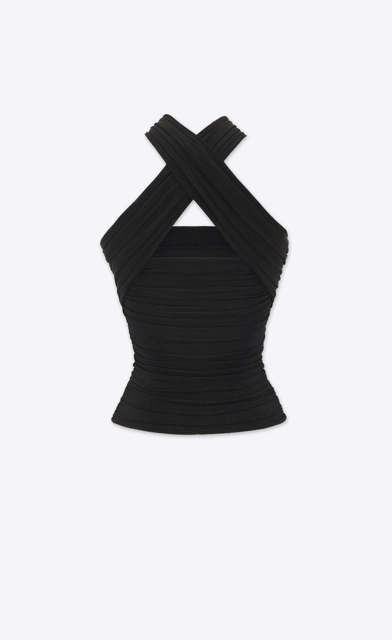SAINT LAURENT halter top in jersey outlook