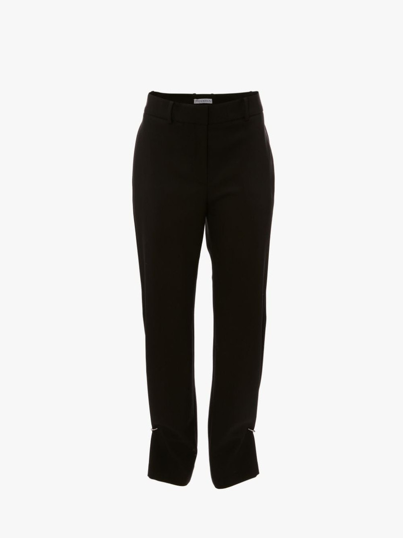 RING DETAIL SLIM LEG TROUSERS 1