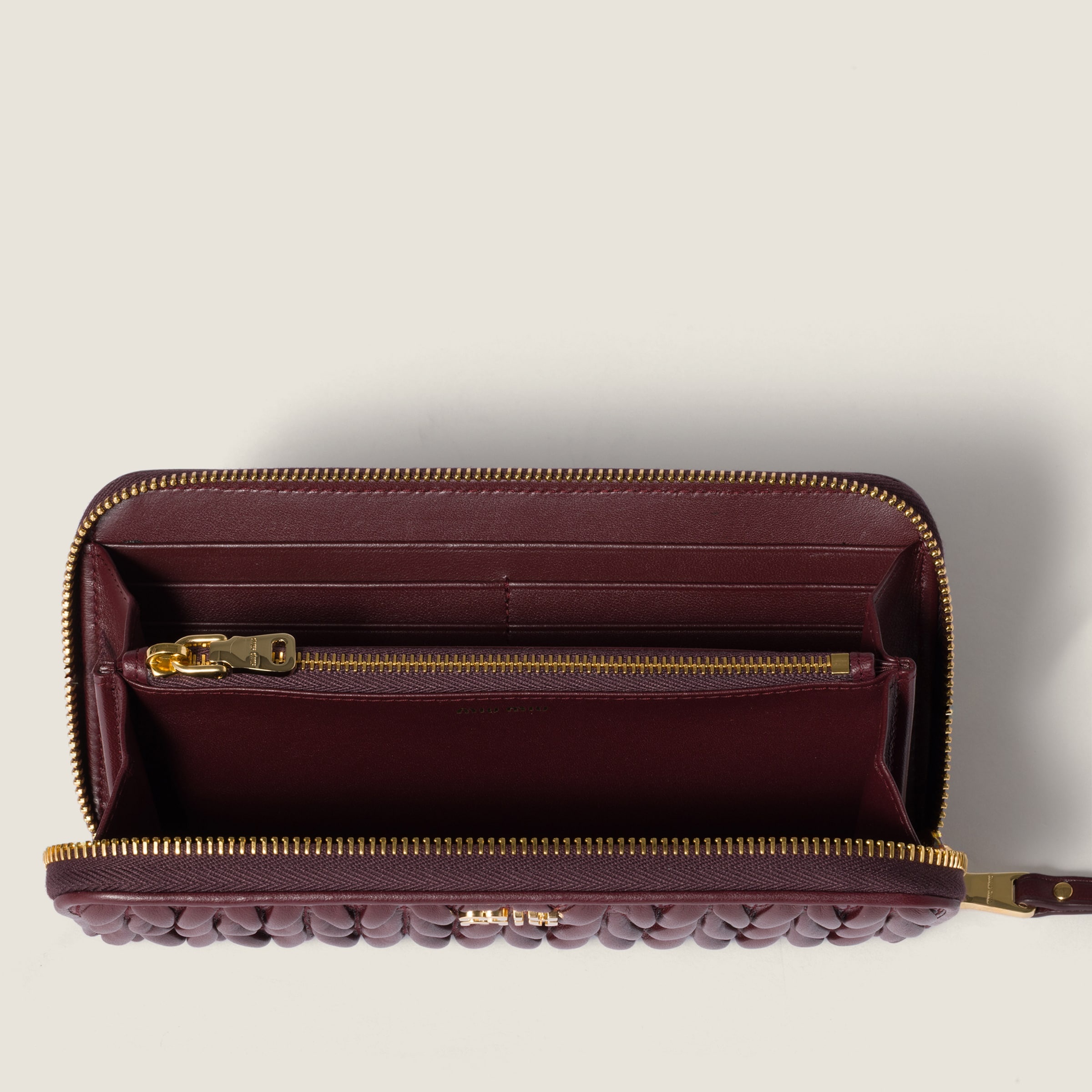 Large matelassé nappa leather wallet - 2