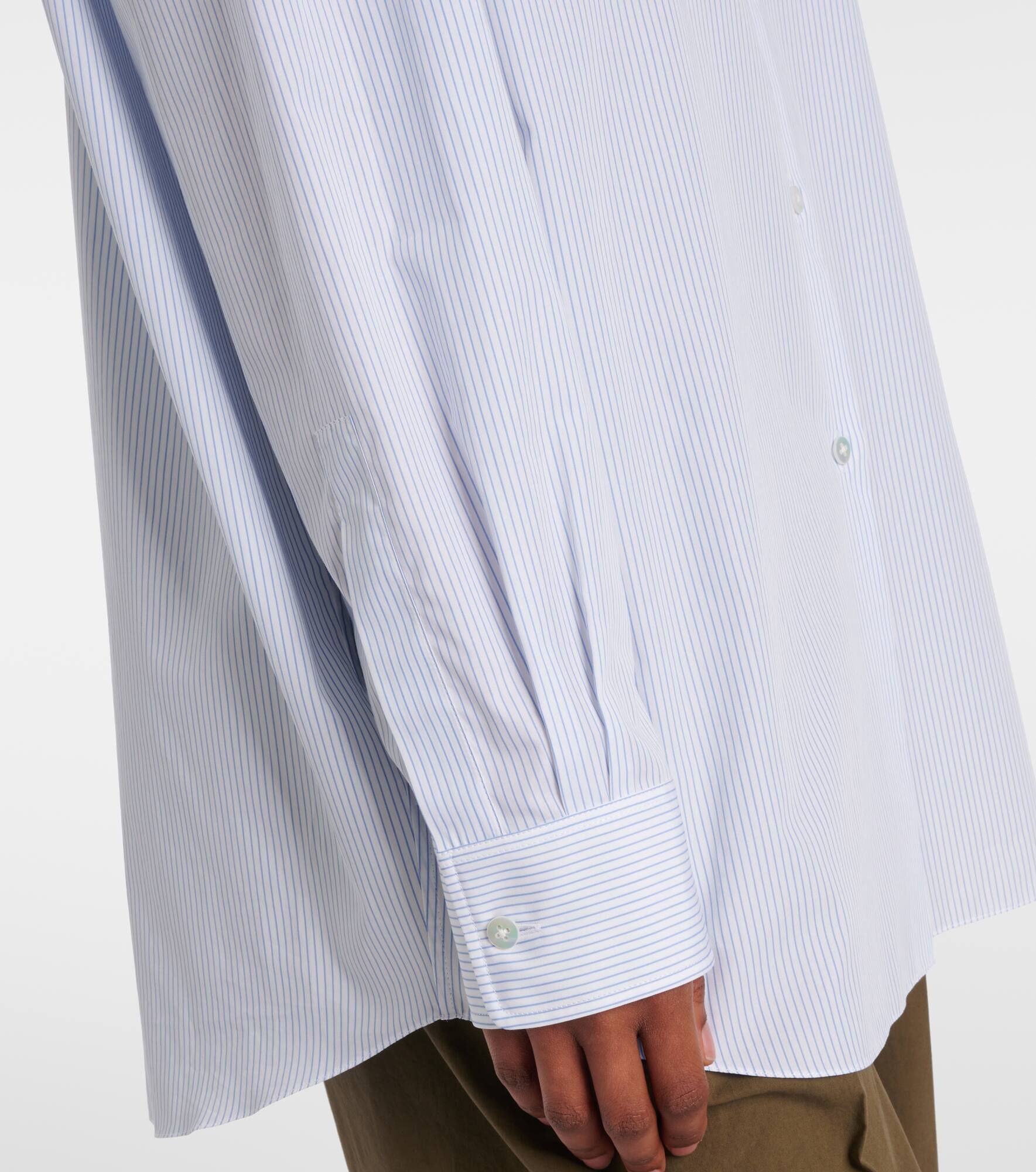 Caster striped cotton poplin shirt - 5
