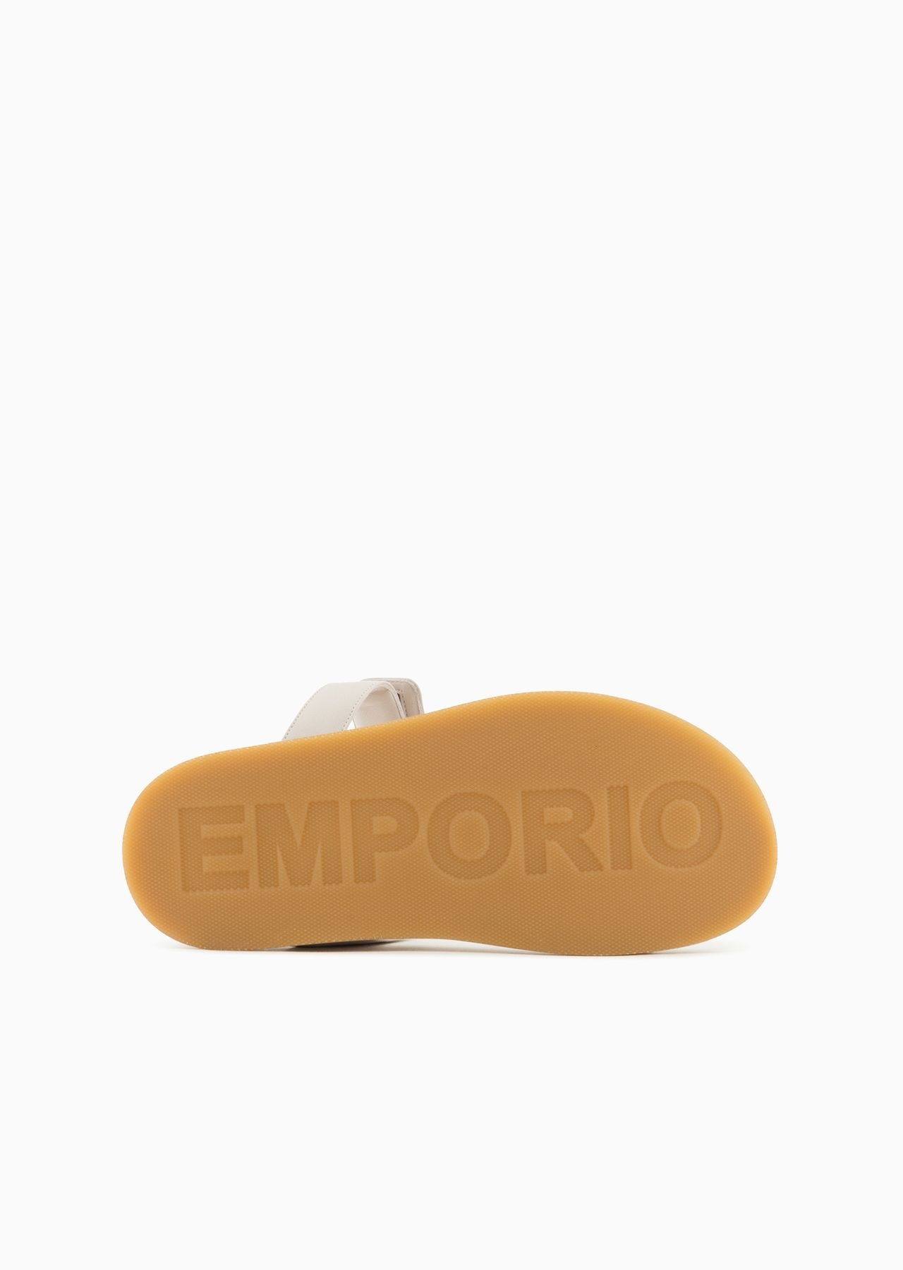 Double-band sandals in nappa leather with EA logo - 6