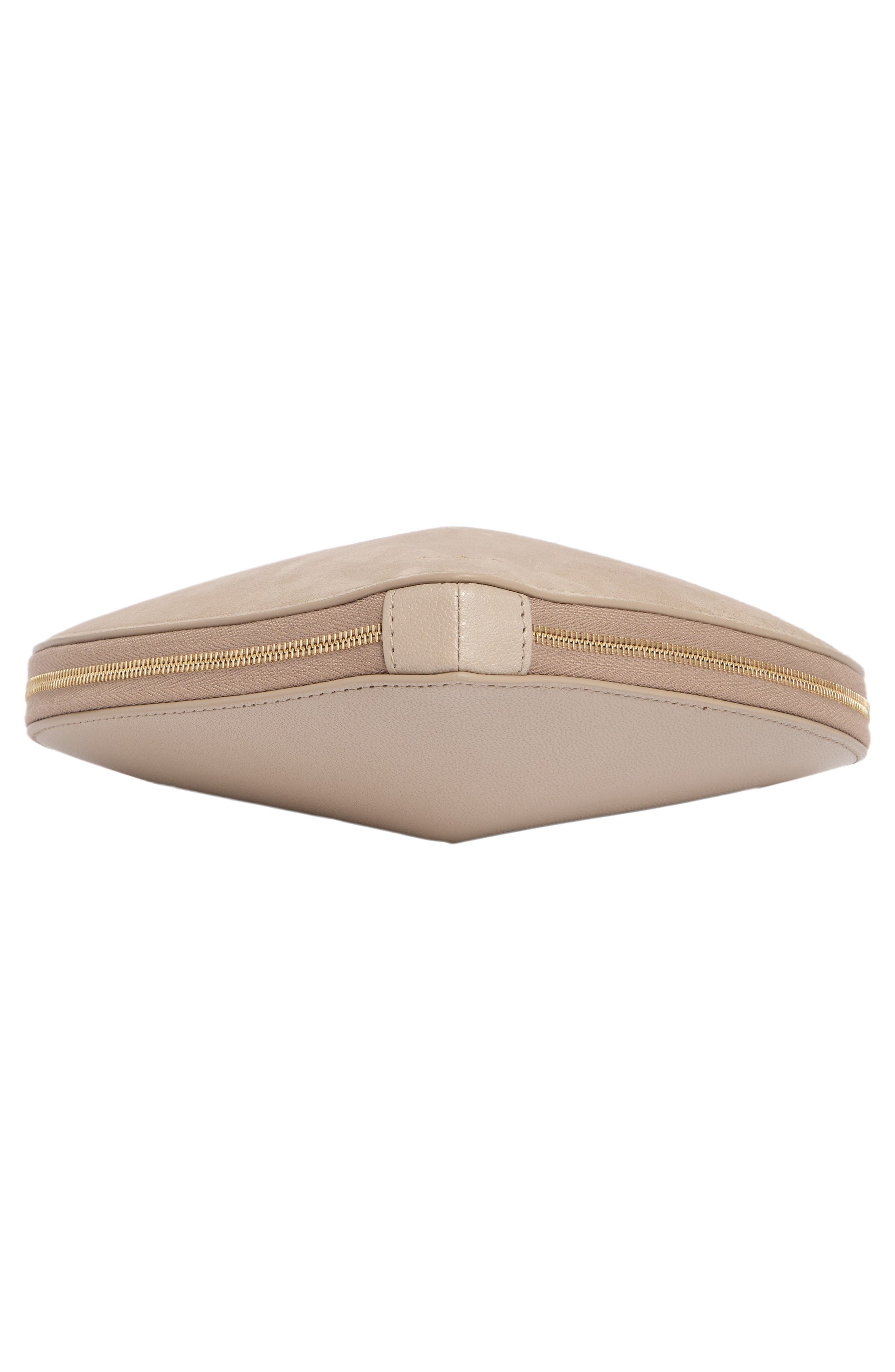 Alaïa Le Coeur Suede Crossbody Bag in Grege at Nordstrom - 6