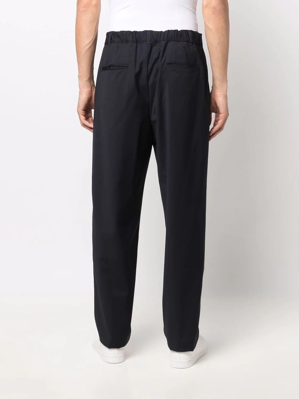 pleated straight-leg trousers - 4