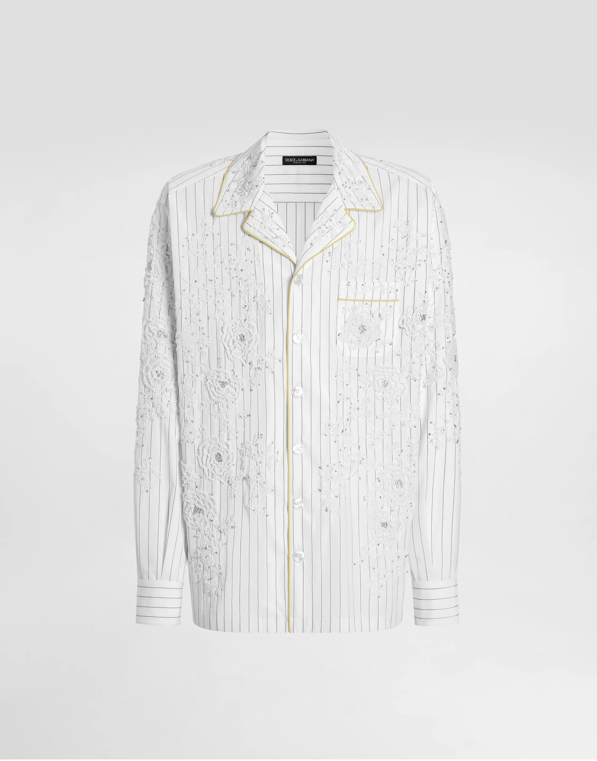Cotton and silk vanity shirt with embroidery - 1