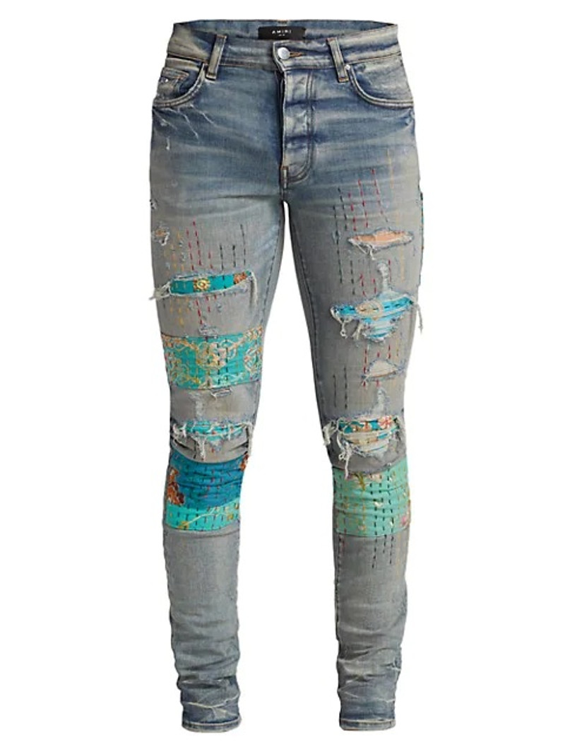 Quilted Artpatch Skinny Jeans 1