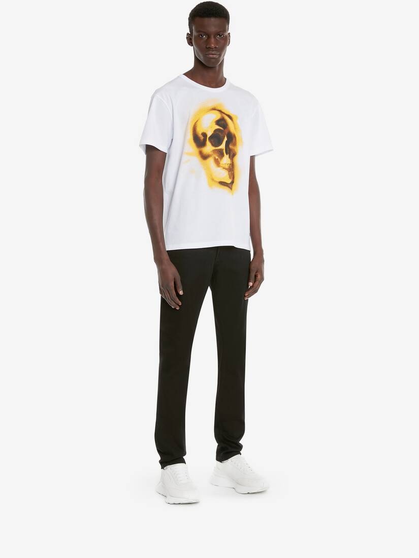 Men's Silhouette Skull T-shirt in White - 3