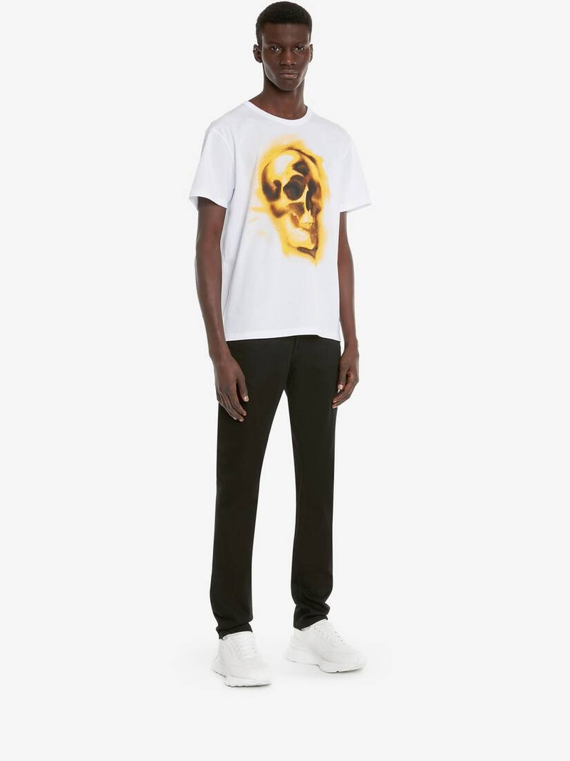 Men's Silhouette Skull T-shirt in White 3