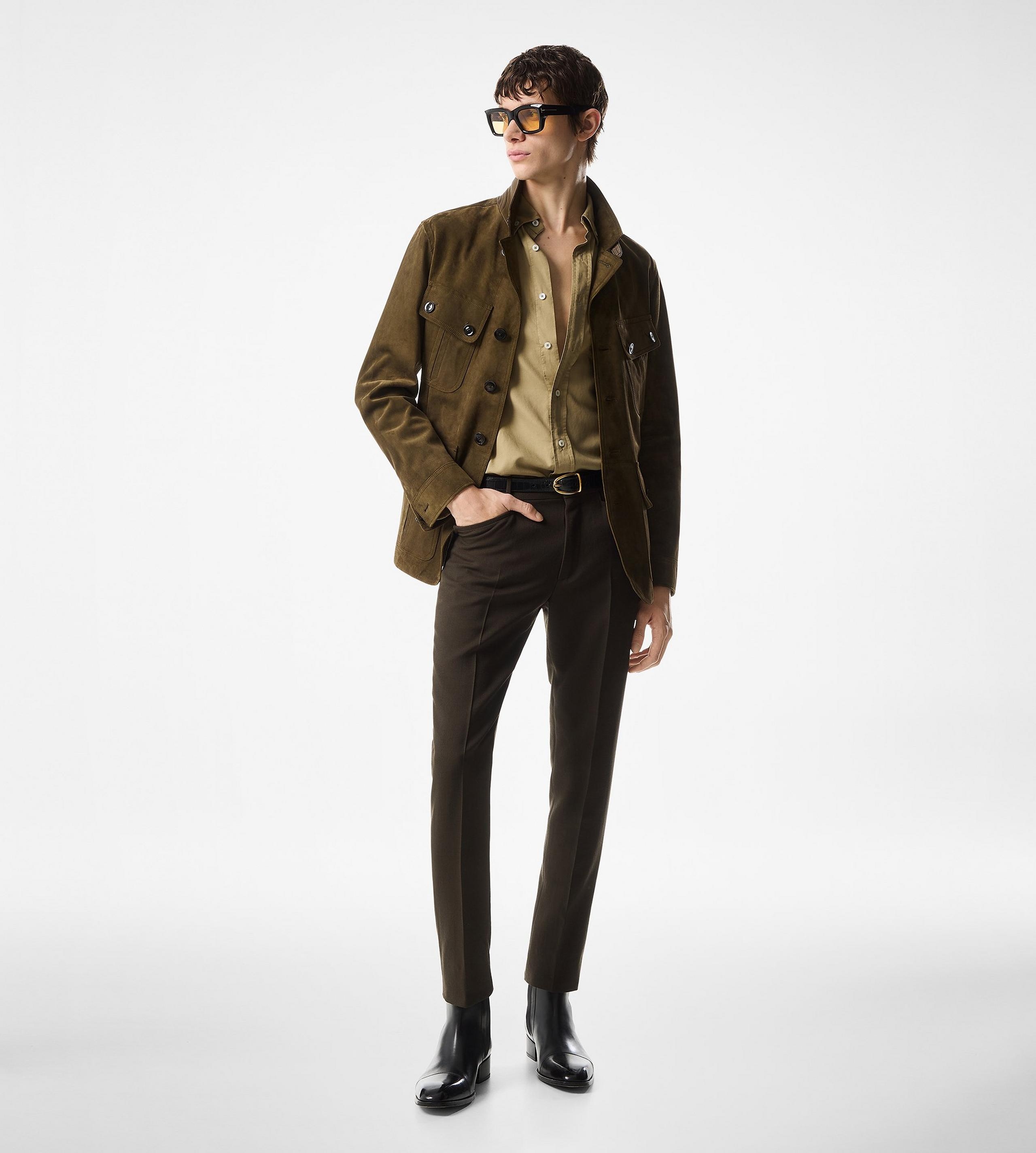 CASHMERE SUEDE SARTORIAL MILITARY JACKET - 3