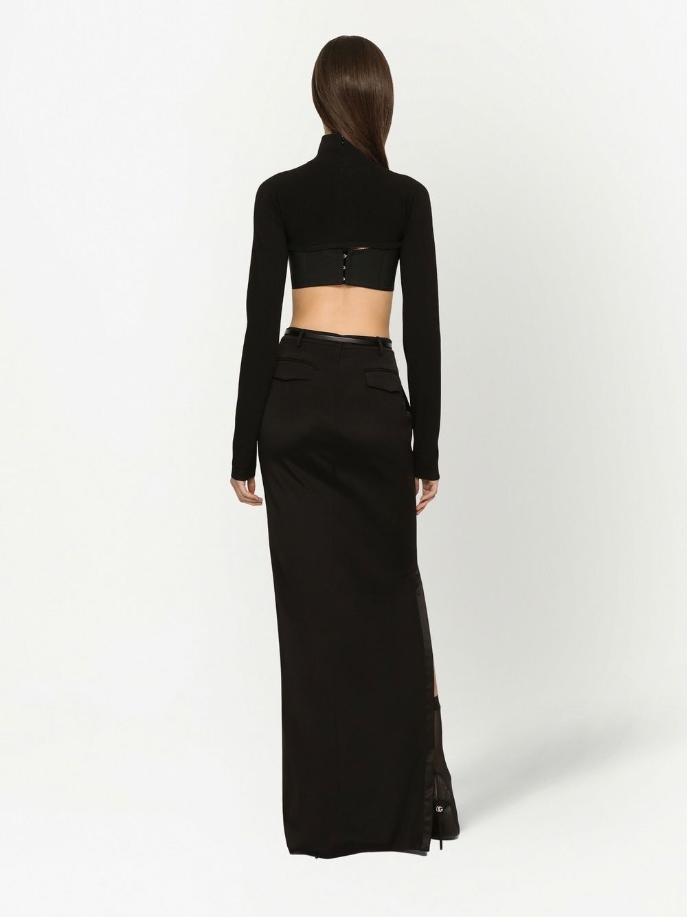 KIM DOLCE&GABBANA cropped high-neck top - 4