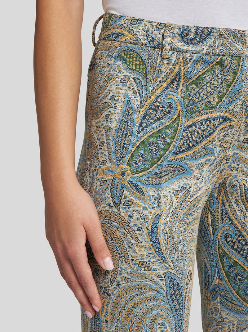 Etro PAISLEY JACQUARD TROUSERS outlook