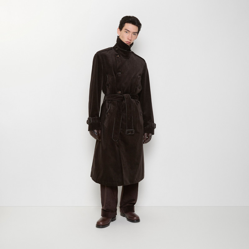 Burberry Long Corduroy Trench Coat outlook