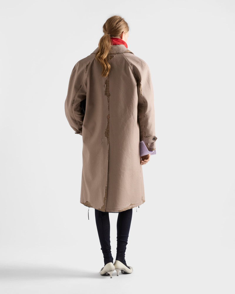 Bonded poplin coat with devoré effect 5