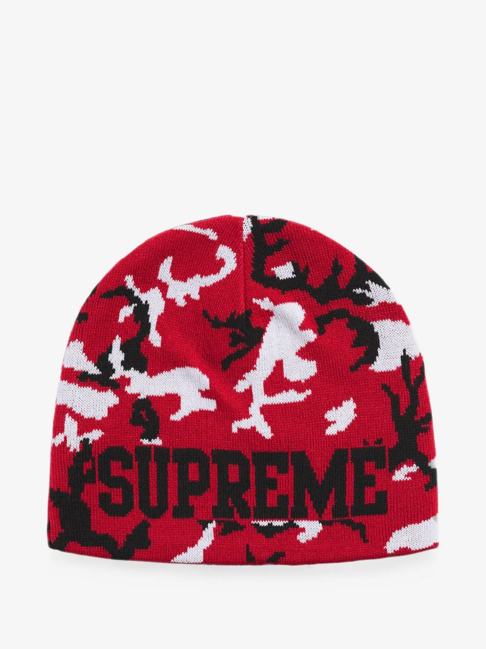 camouflage-pattern beanie hat - 1