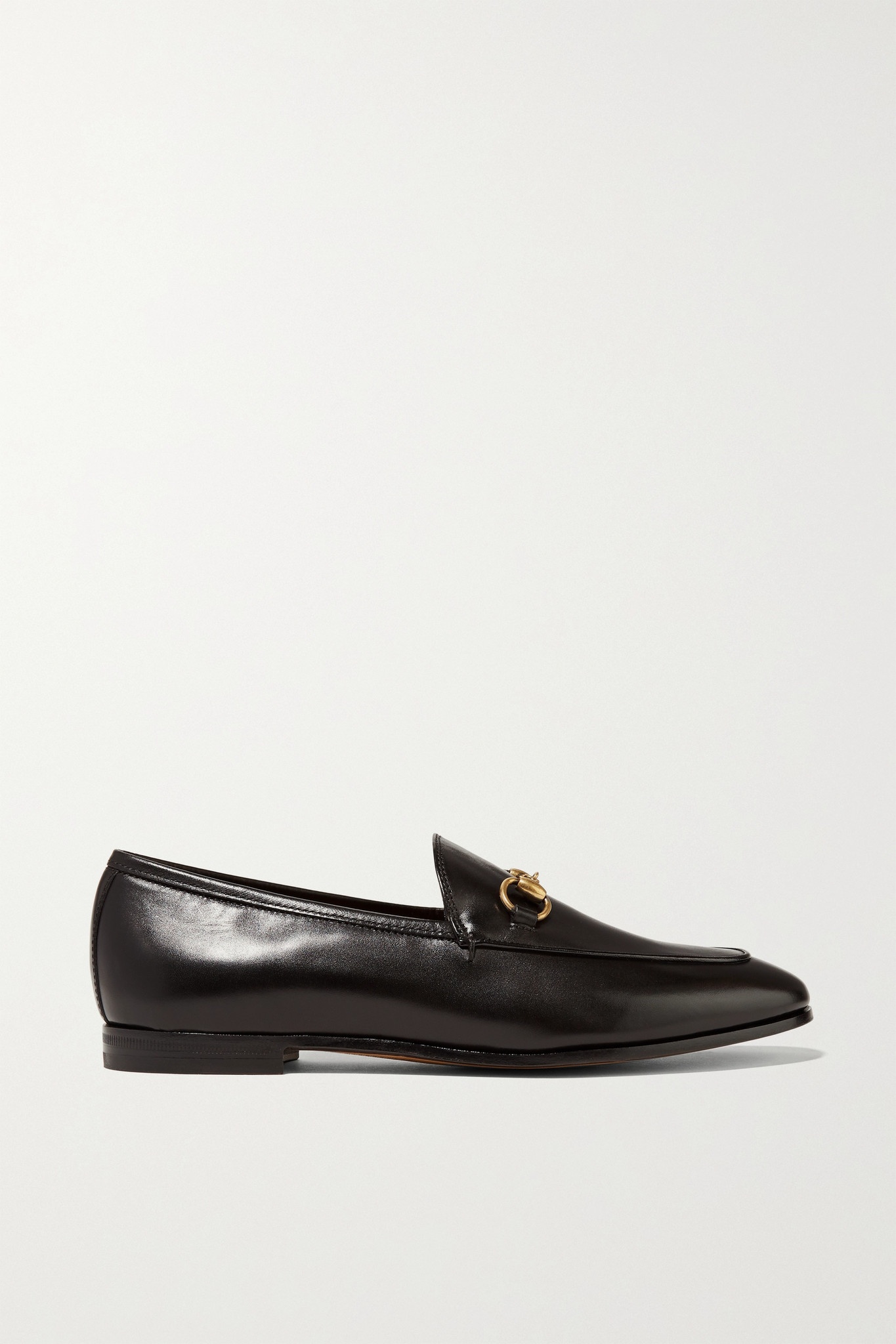 Jordaan horsebit-detailed leather-trimmed canvas-jacquard loafers - 1