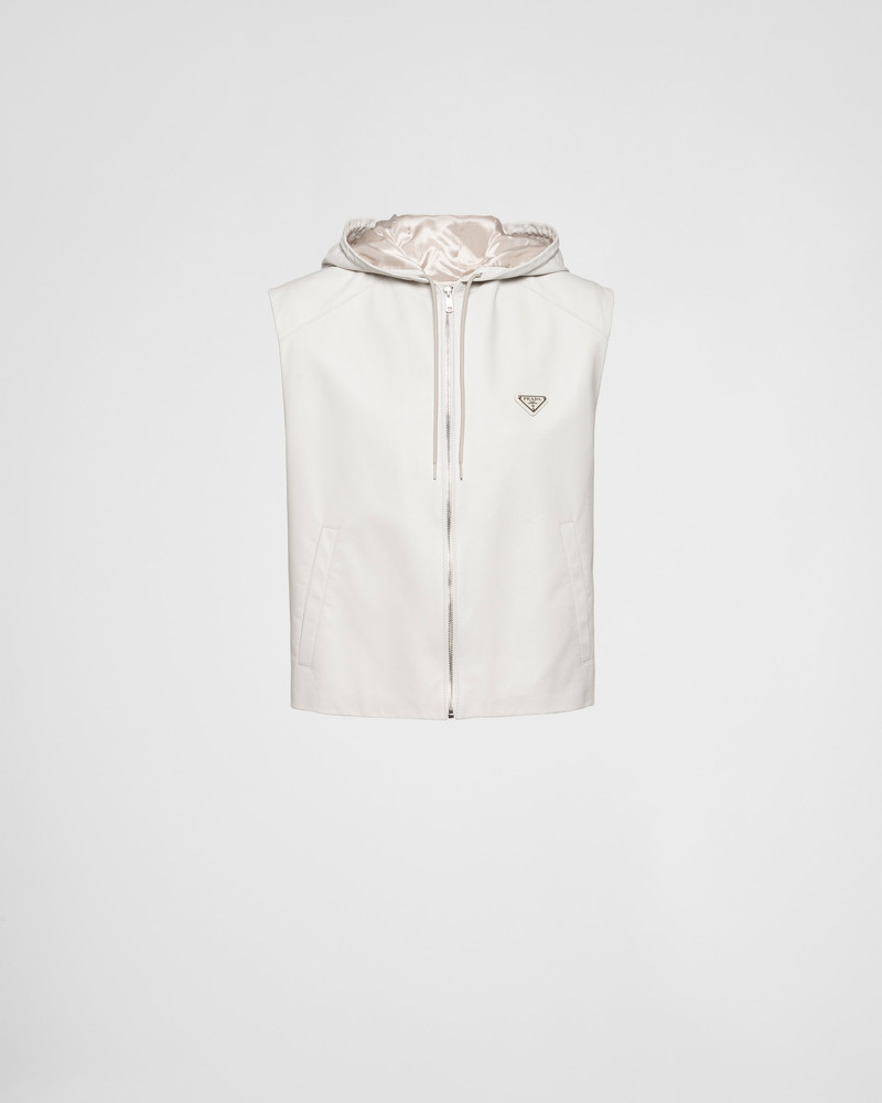 Nappa leather hoodie vest 1