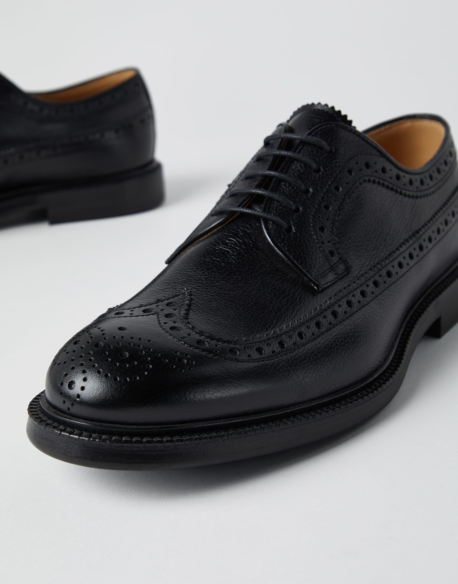 Texture calfskin full brogue Derby - 3