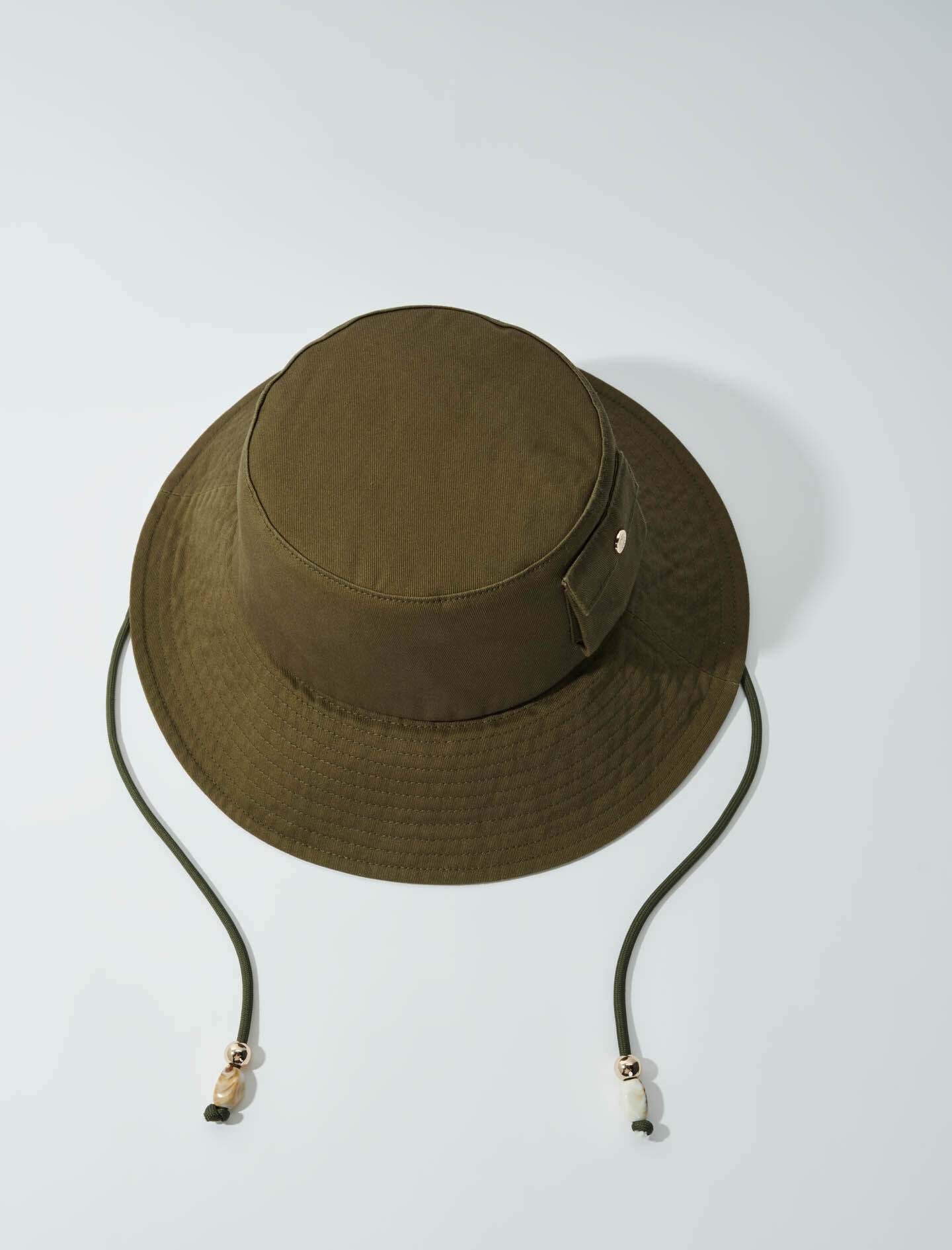 Beaded drawstring bucket hat - 5