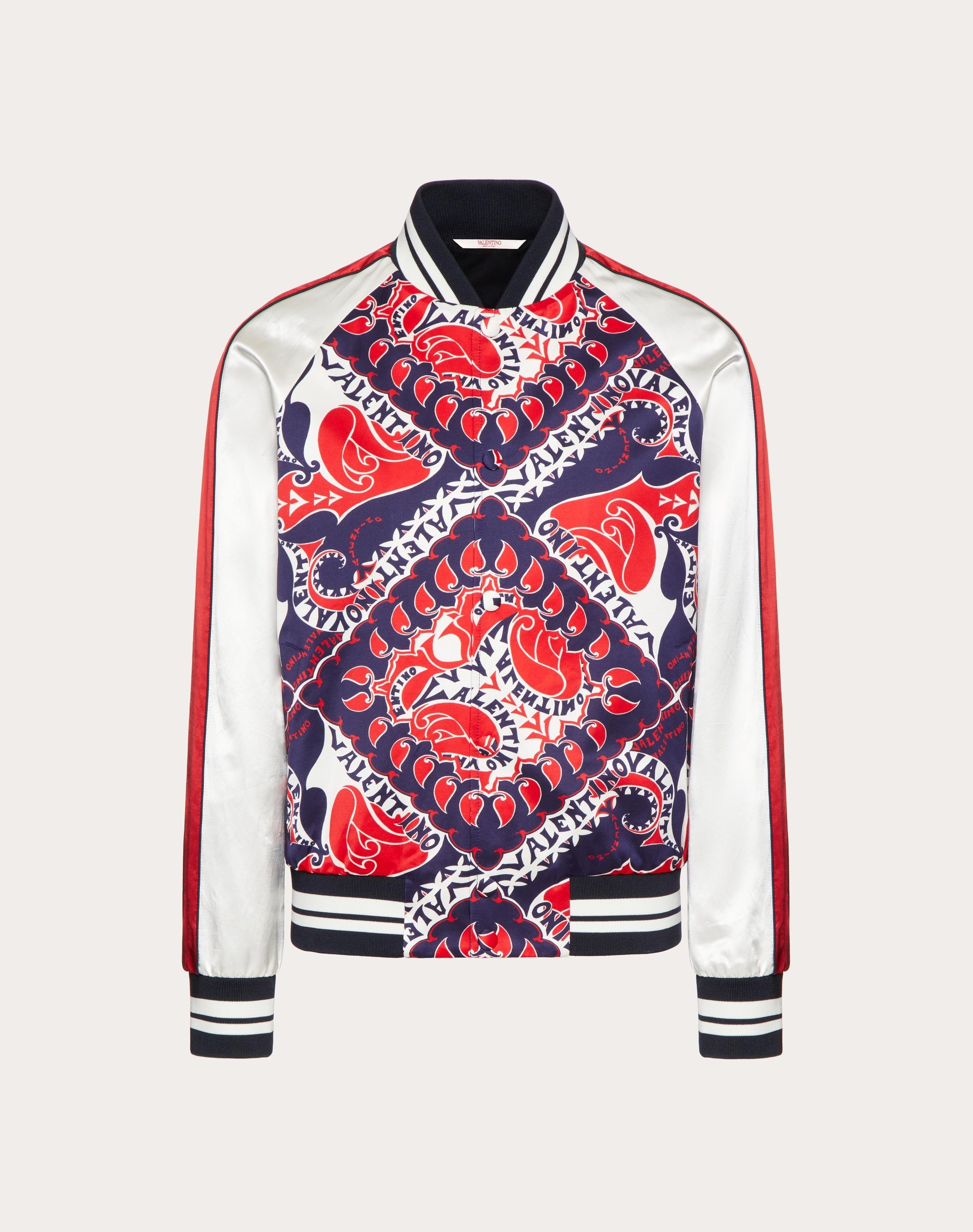 ARCHIVE MANIFESTO BANDANA PRINT VISCOSE AND COTTON BOMBER JACKET - 1