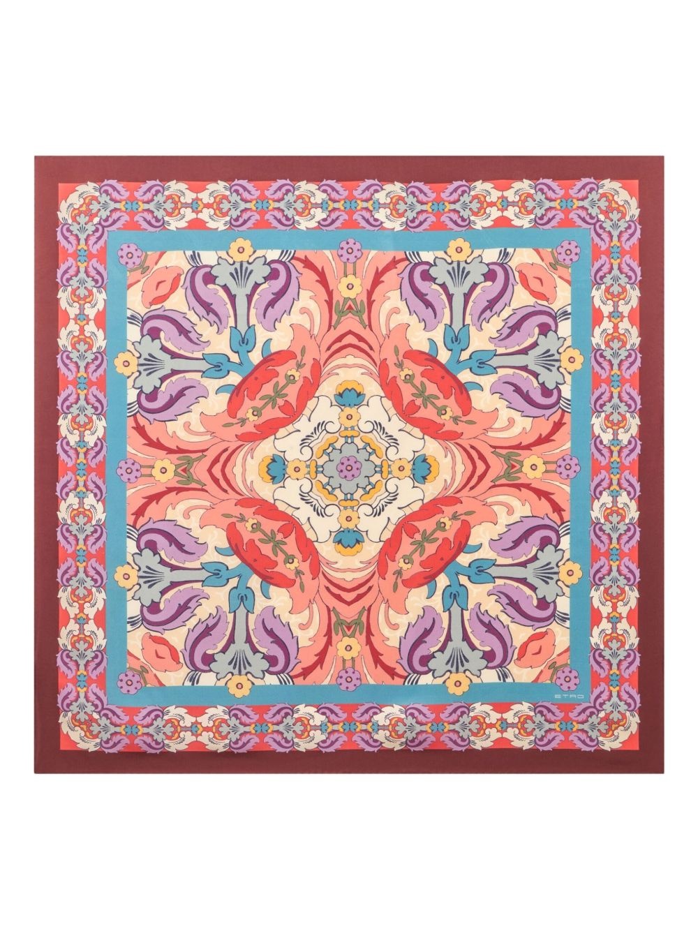 printed silk scarf - 1