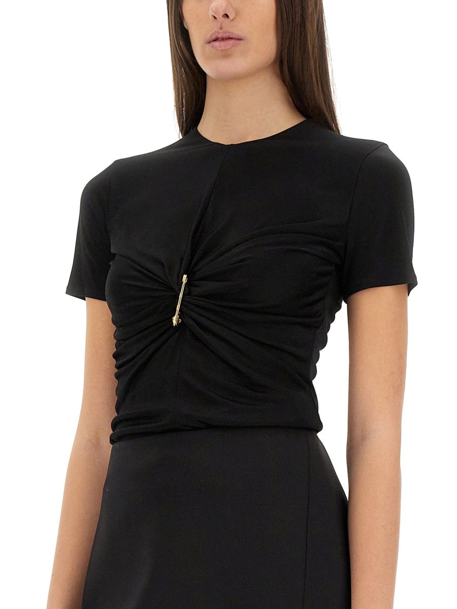 Versace Women "Safety Pin" Curled Top - 4