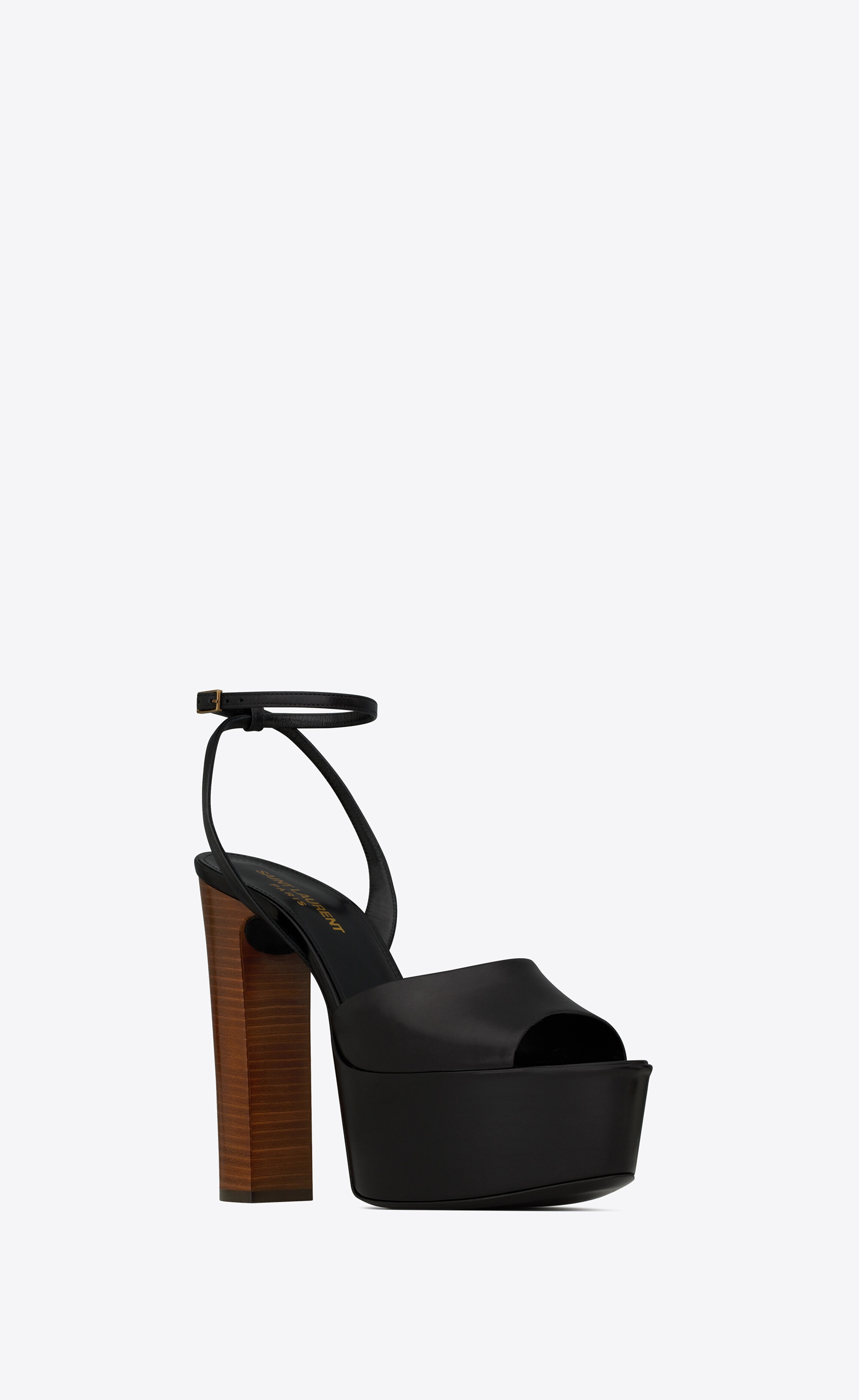 jodie platform sandals in shiny leather - 3