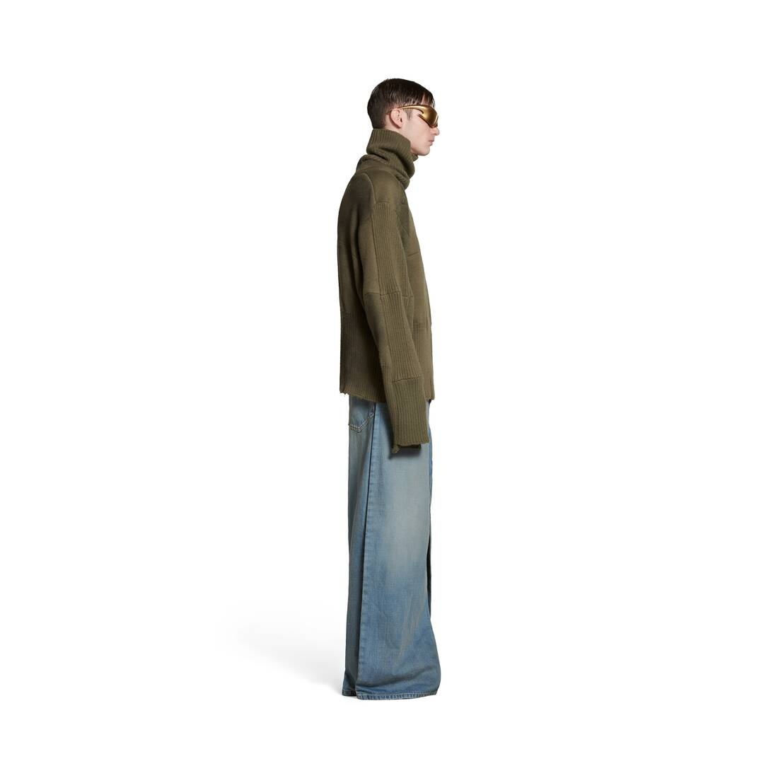 Balenciaga Upcycled Socks Sweater in Dark Green - 3
