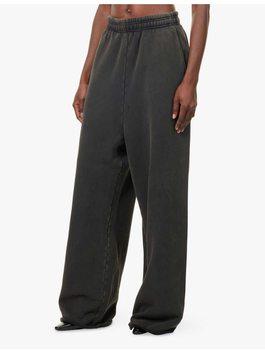 Relaxed-Fit Wide-Leg Cotton-Jersey Jogging Bottoms - 3