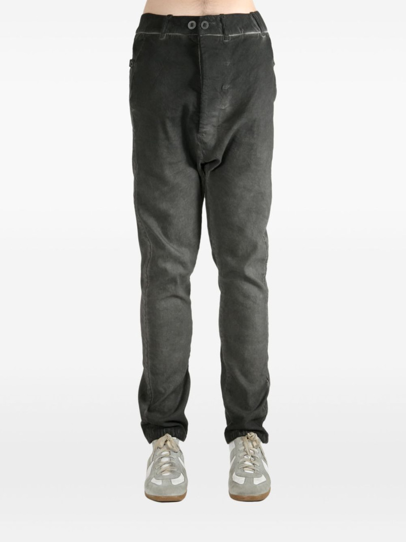 Boris Bidjan Saberi faded drop-crotch trousers outlook