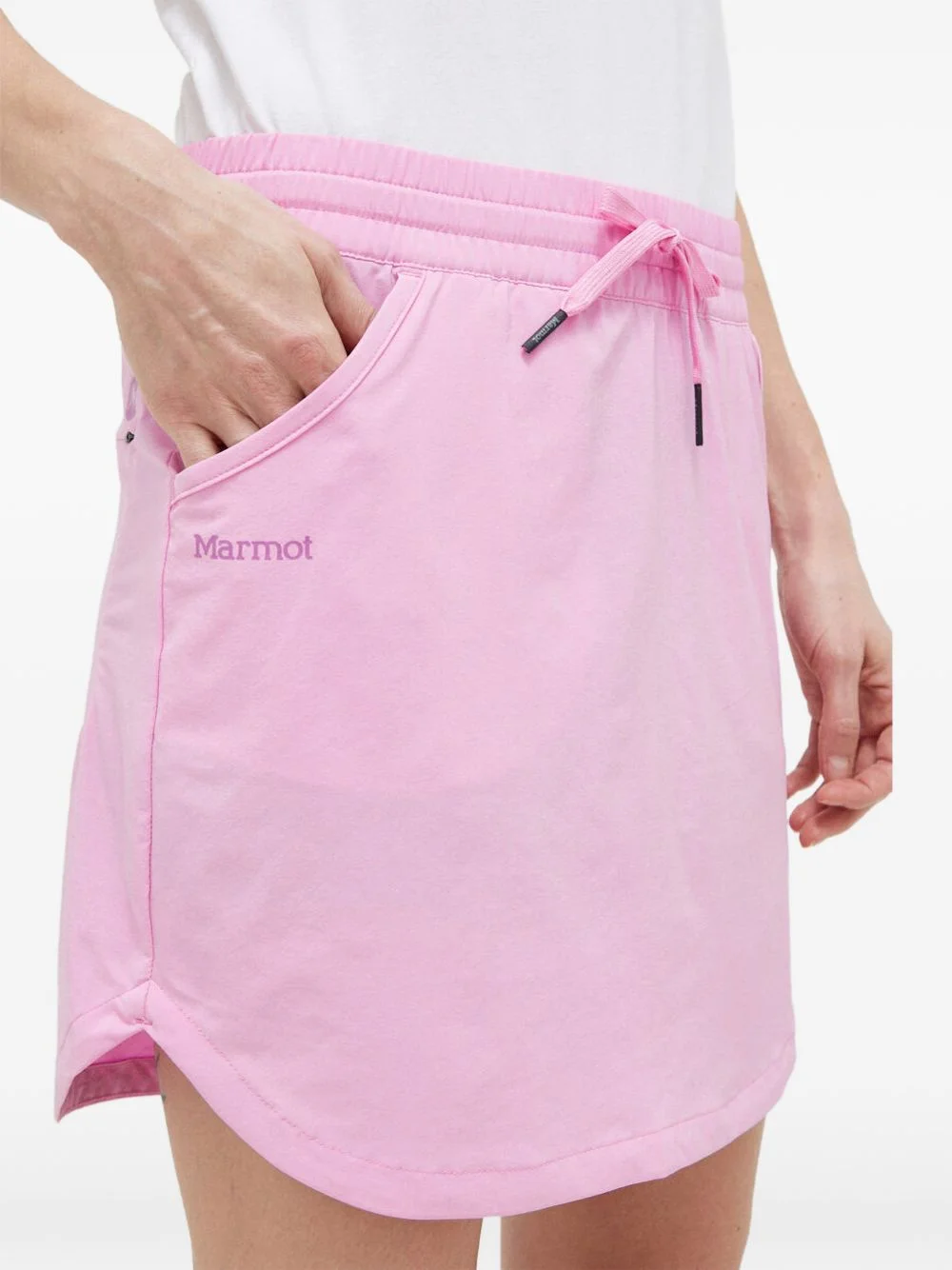 drawstring-waist mini skirt - 1