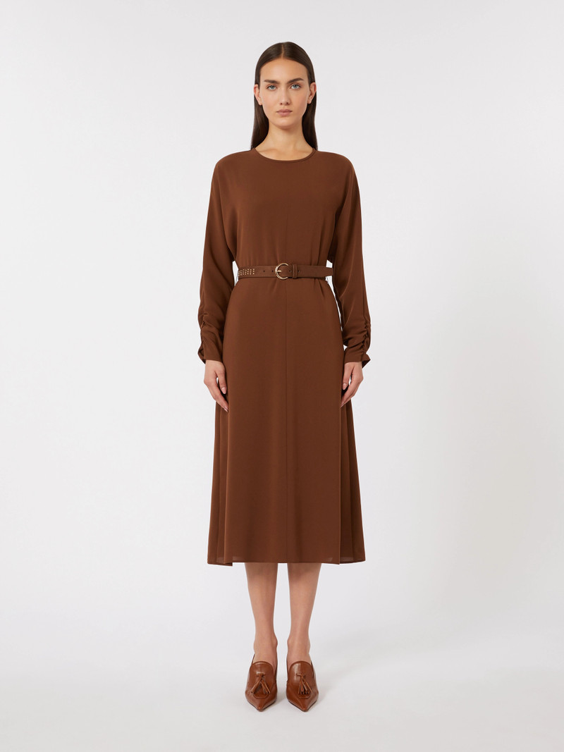 ZERBINO Cady flared dress - CHOCOLATE 3