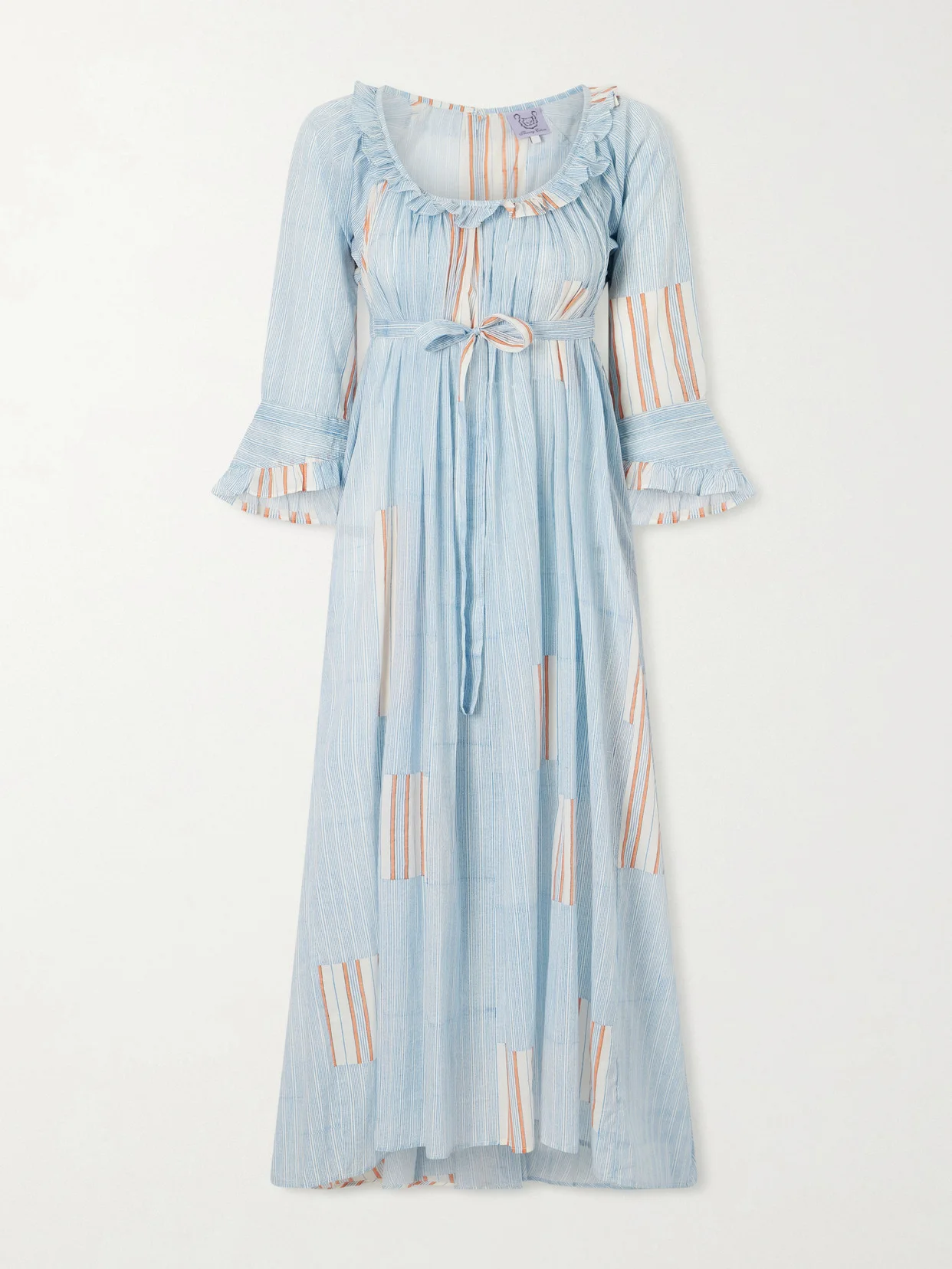 Antoinette Ruffled Printed Cotton-voile Midi Dress - 1