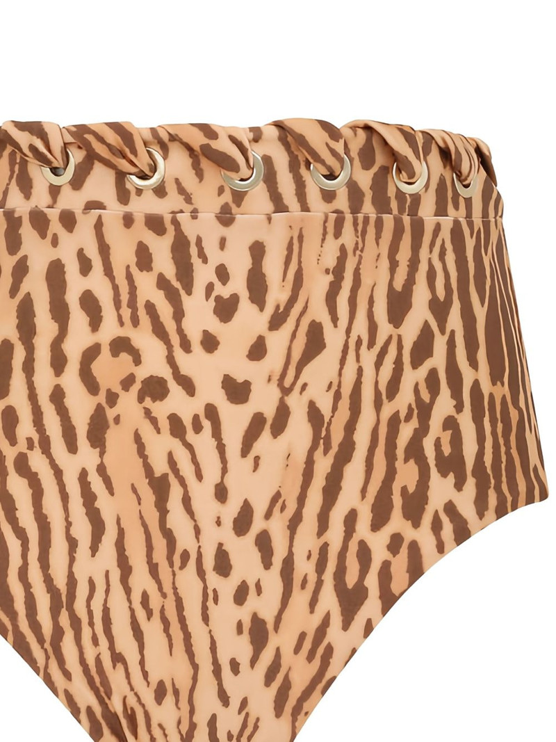 Zimmermann Cascadian leopard-print high-waist bikini bottom outlook