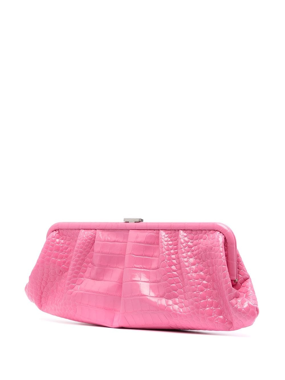 Cloud XL crocodile-embossed clutch - 3