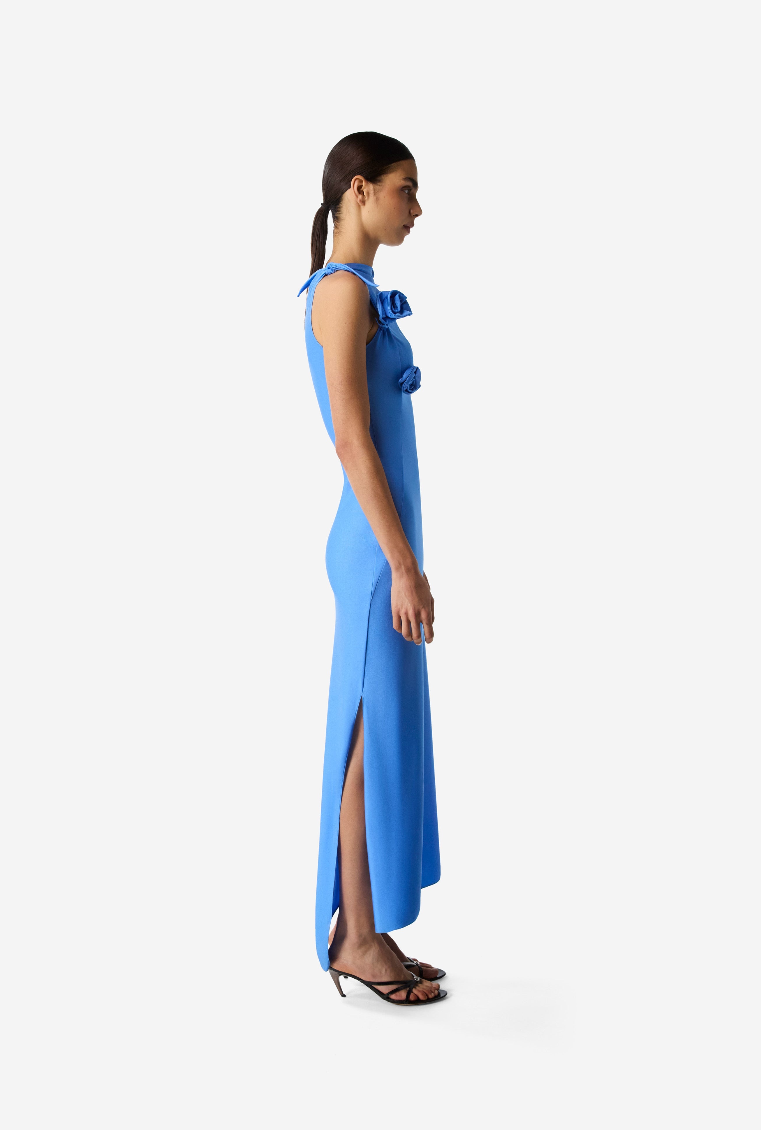 Asymmetric Flower Gown - 3