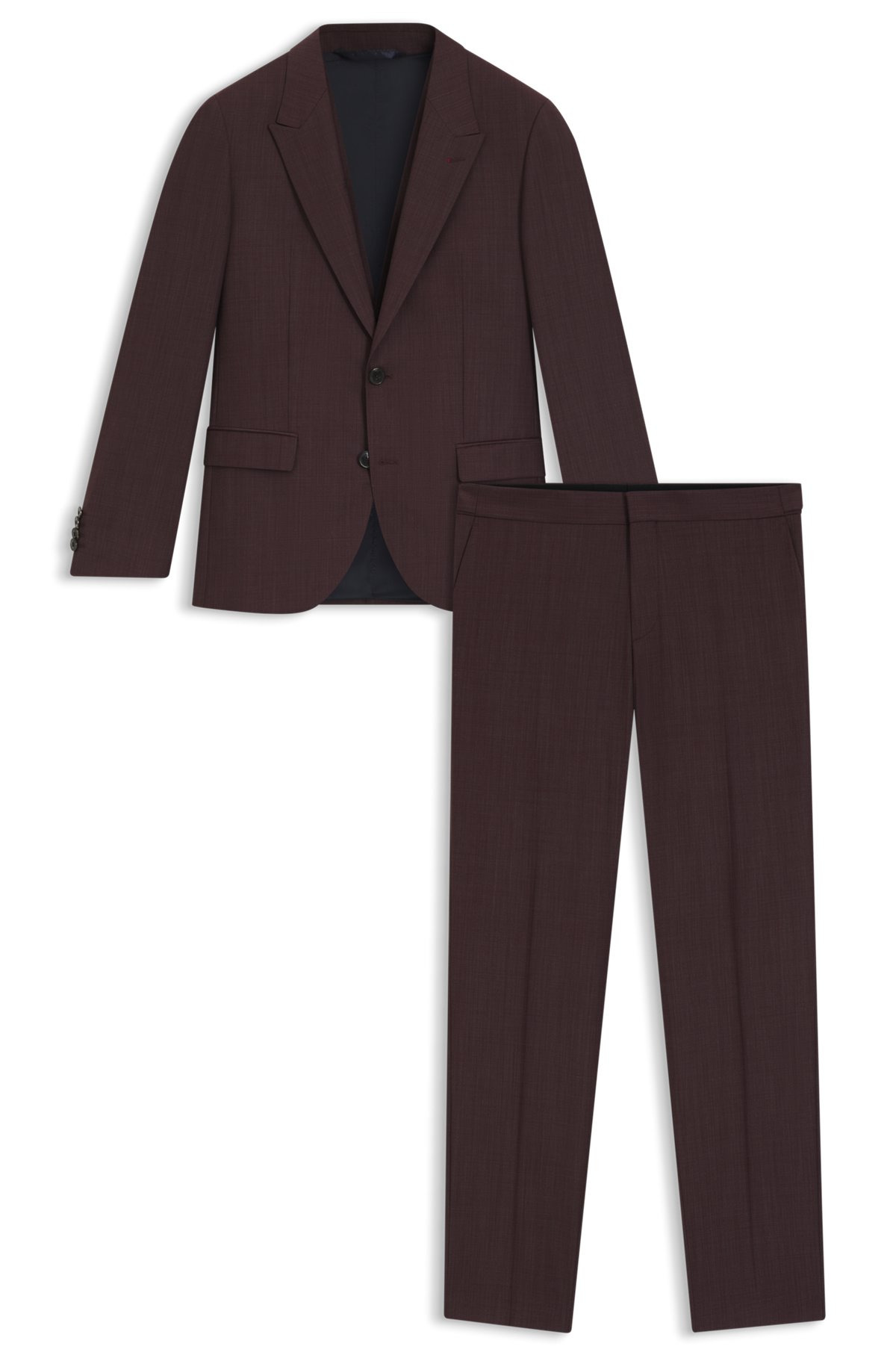 SLIM-FIT THREE-PIECE SUIT IN CHECKED STRETCH FABRIC - 8