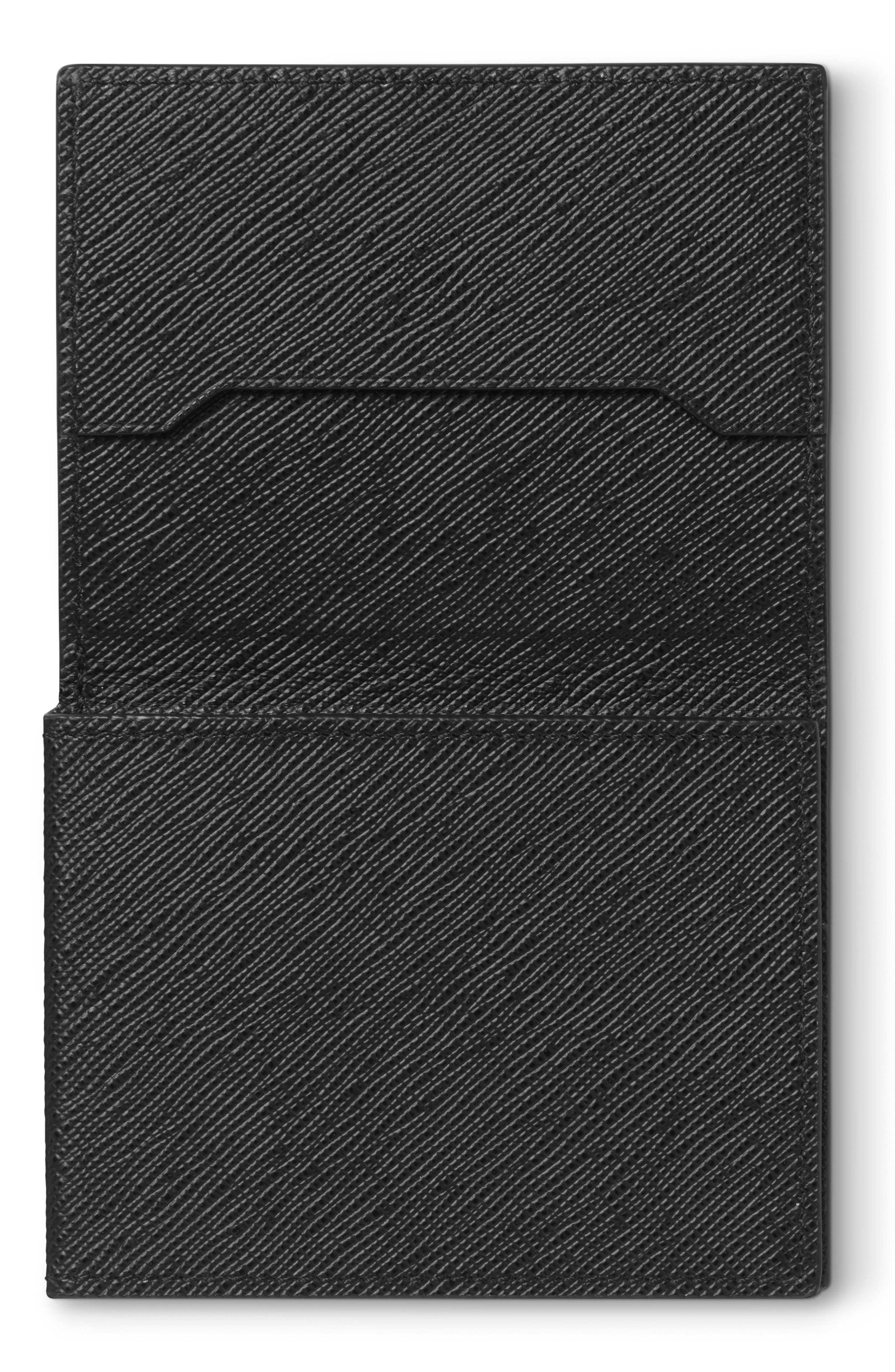 Montblanc Sartorial Trifold Leather Card Holder in Black at Nordstrom - 7
