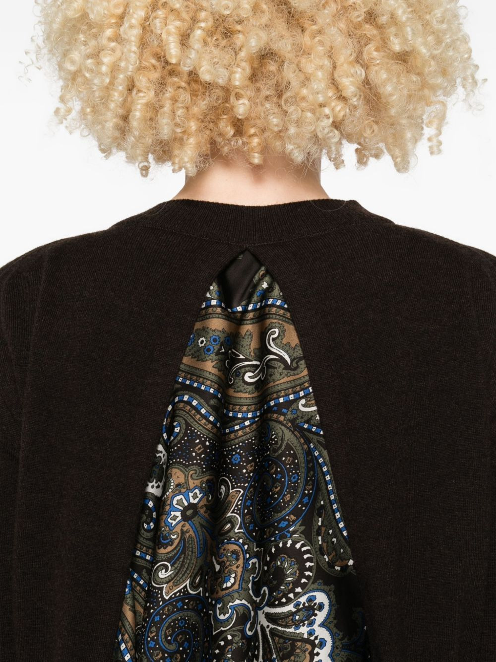 paisley-print panel sweater - 5