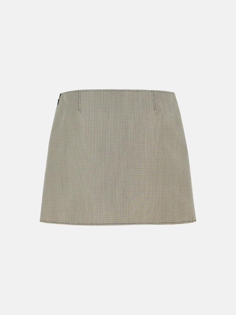 courrèges BEIGE WOOL BLEND MINISKIRT outlook