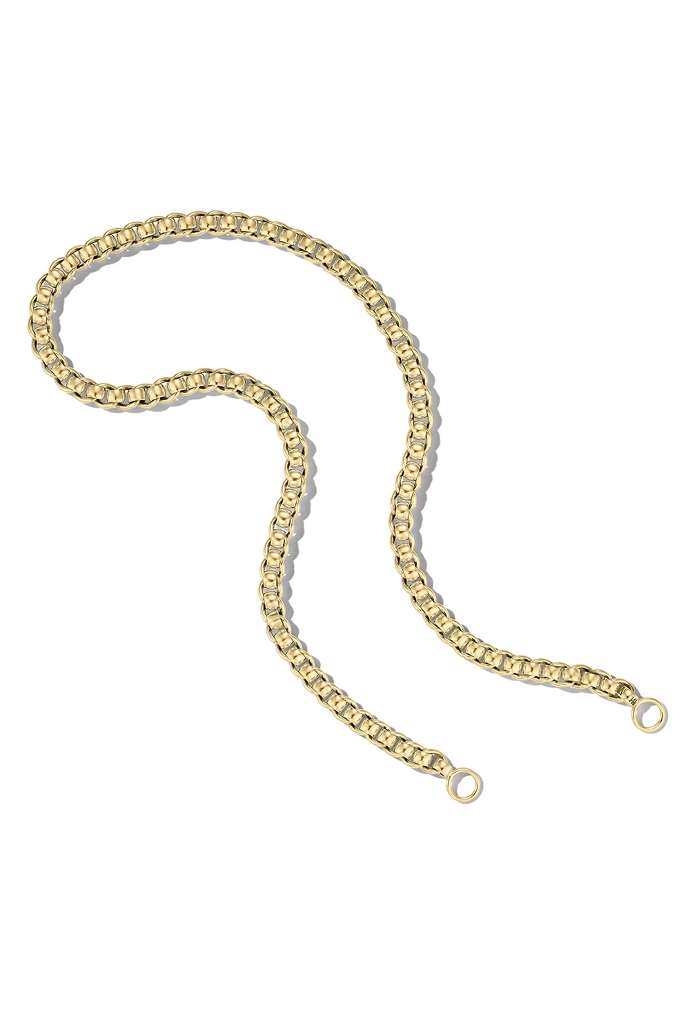 Rolling Curb Necklace - Yellow Gold - 18in - 1