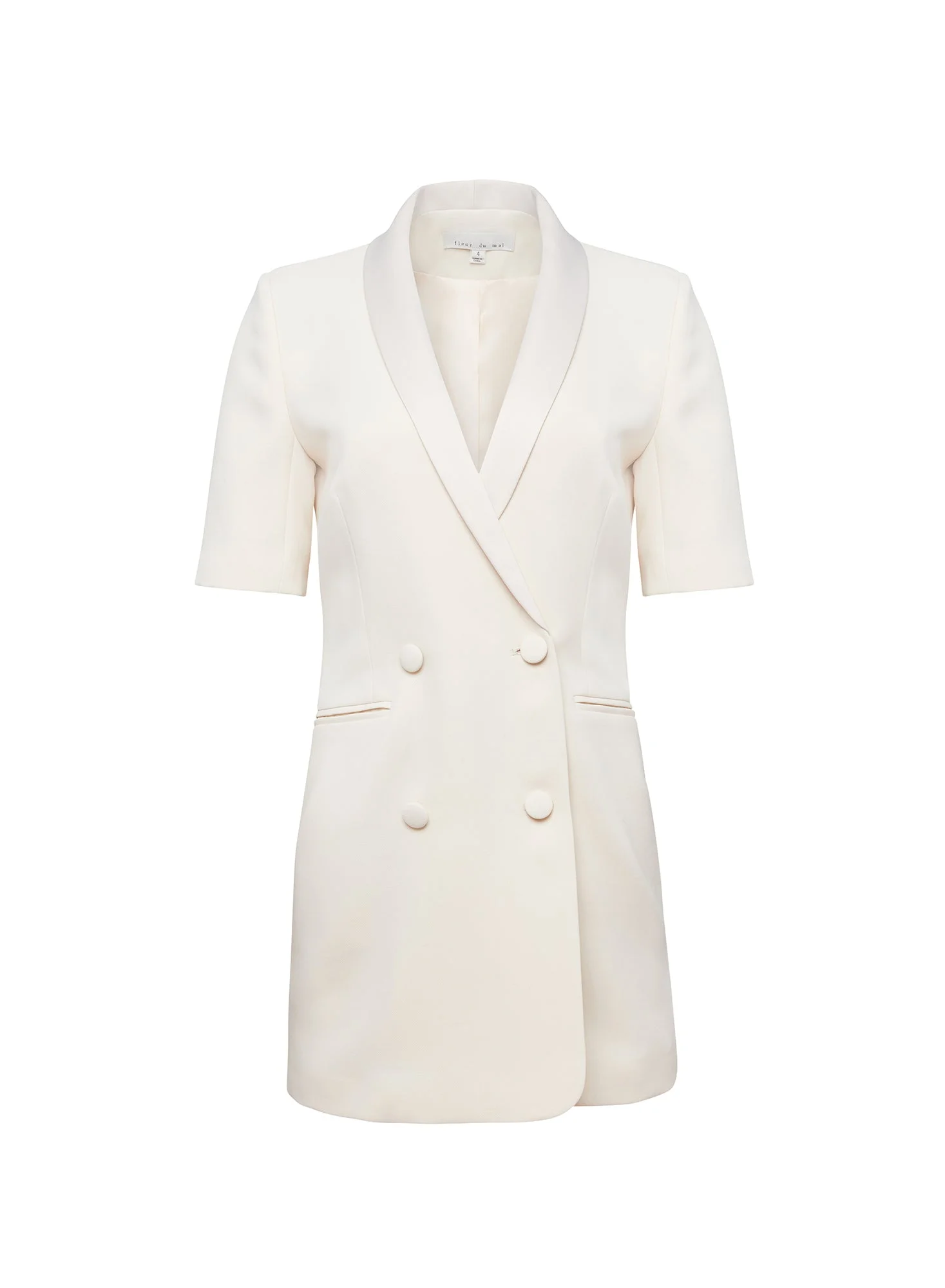 Short Sleeve Blazer Dress - 1