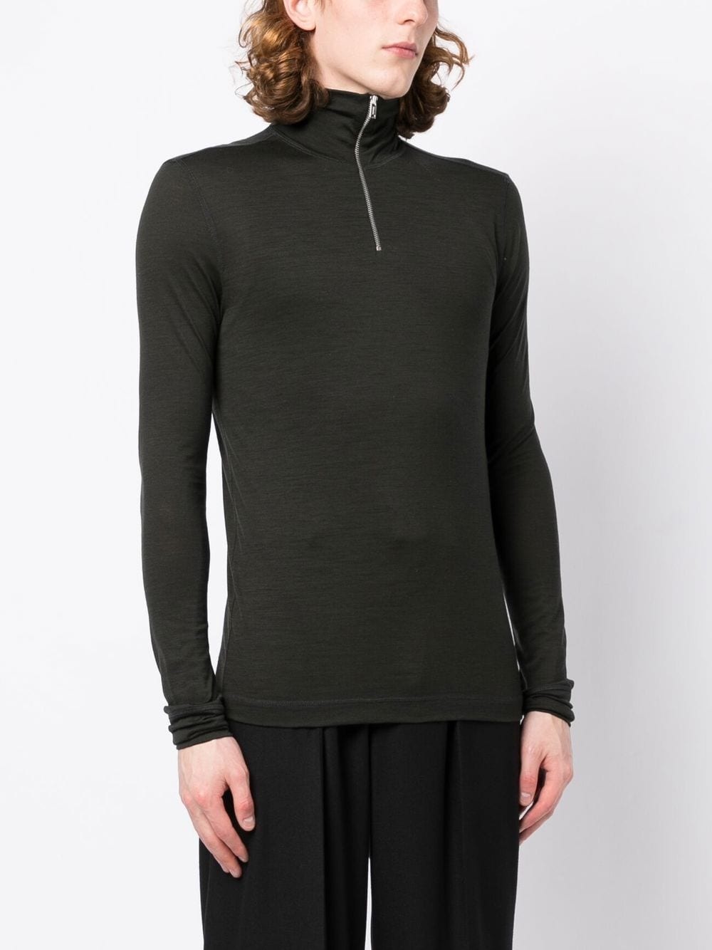 high-neck wool top - 3