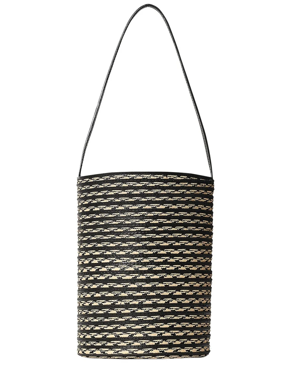 Beau Raffia North South Small Tote Bag - 1
